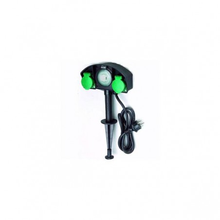 Garden spike light double base and programmer