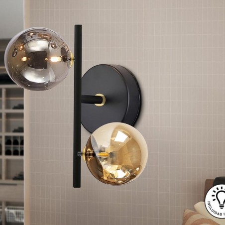 Dark Wall Lamp (2 lights)