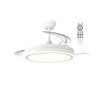 LED Ceiling Fan Folding Blades Surpino White CCT Dim (48W)