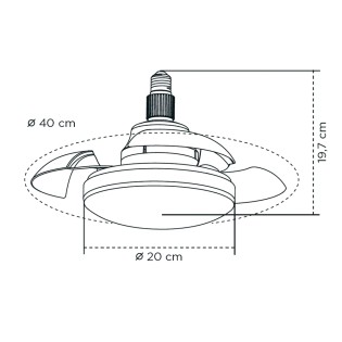 Bombilla ventilador LED aspas retráctiles Mandy CCT (18W)