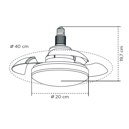 Mandy CCT LED fan bulb with retractable blades (18W)