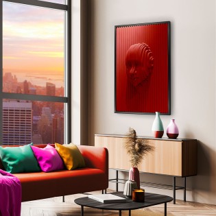Red Face Bas-relief (90x120)
