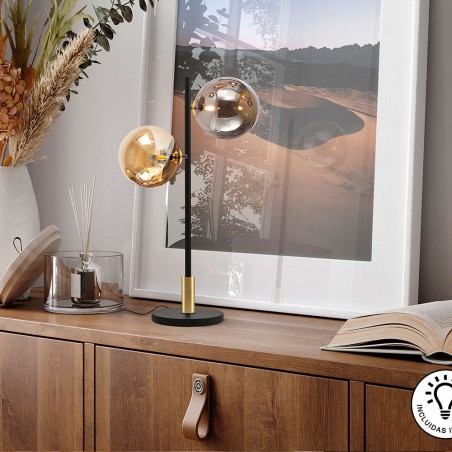 Dark Table Lamp (2 lights)