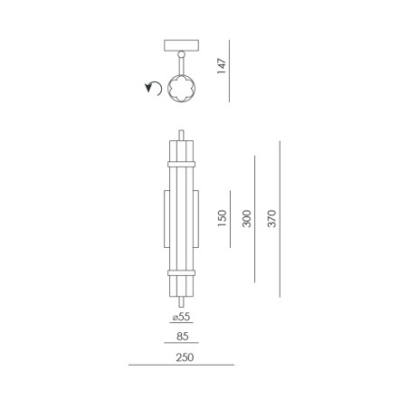 Aplique de pared LED Tasta (14W)