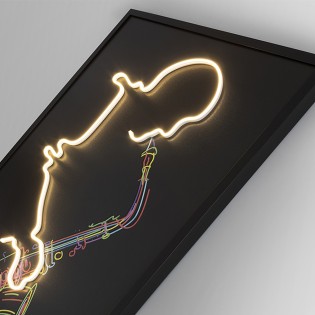 Picture with LED light Saxofón (120x80cm.)