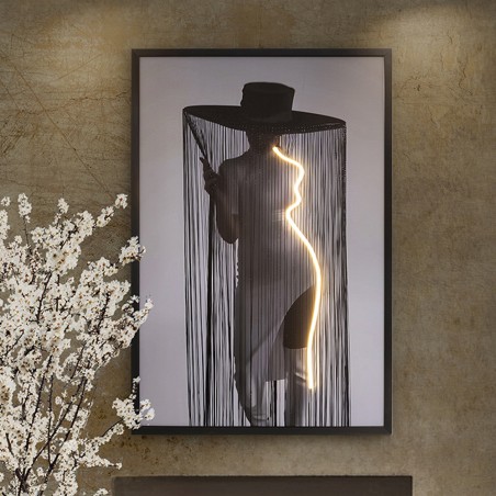 Picture with LED light Diva (120x80cm.)