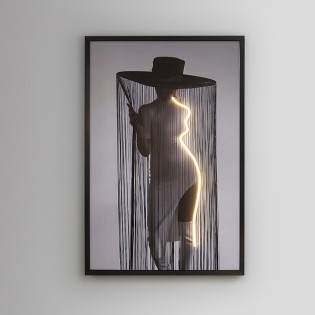 Picture with LED light Diva (120x80cm.)