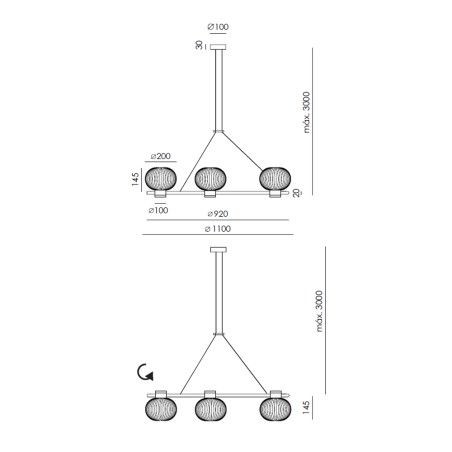 Irzo Suspension (6 lights)