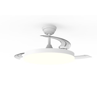 Ventilador LED con aspas retráctiles Zenit M Eco CCT Dim (45W)