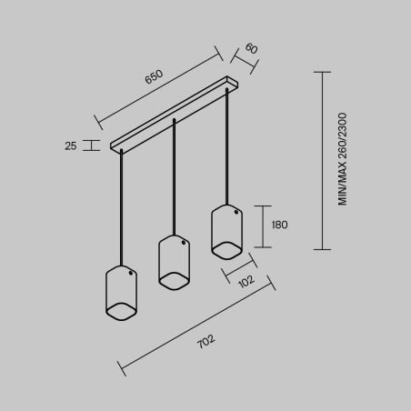 Maris Ceiling Light (3-Light)