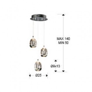 Lámpara Rocio LED Cromo