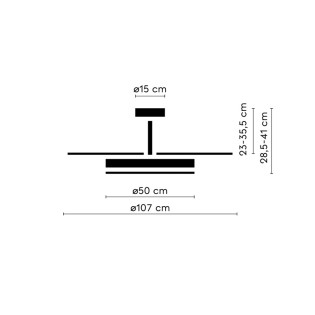 LED ceiling fan retractable blades Bombay Estilo M CCT Dim (32+12W)