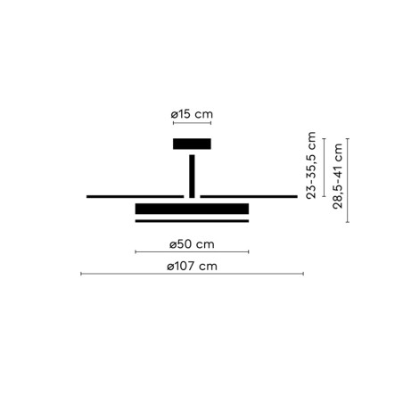 LED ceiling fan retractable blades Bombay Estilo M CCT Dim (32+12W)