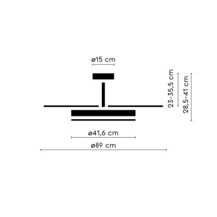 LED ceiling fan retractable blades Bombay Estilo S CCT Dim (26+9W)
