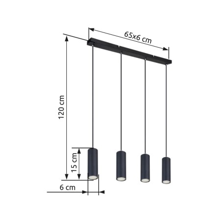 Pendant lamp lineal Robby IV