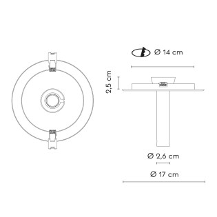 False ceiling accessory + downrod Sulion