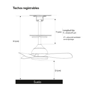 False ceiling accessory + downrod Sulion