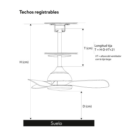 False ceiling accessory + downrod Sulion