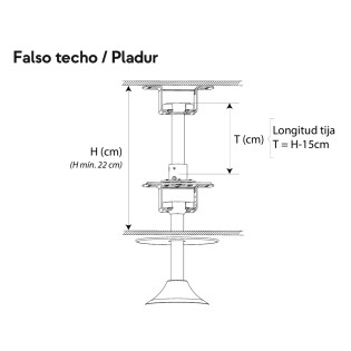 False ceiling accessory + downrod Sulion