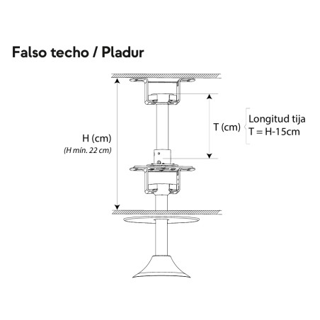 False ceiling accessory + downrod Sulion