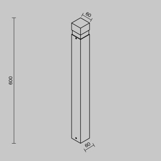Outdoor LED Bollard Lamp Quadra (8W)