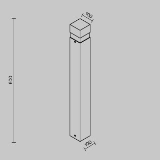 Outdoor LED Bollard Lamp Quadra (15W)