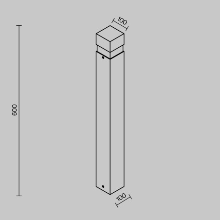 Outdoor LED Bollard Lamp Quadra (15W)