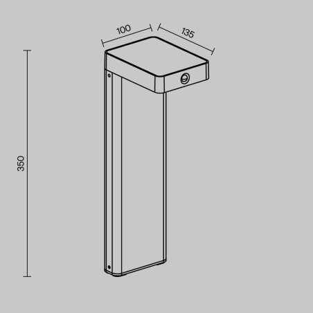 Outdoor LED Bollard Lamp with sensor Nordis (2W)