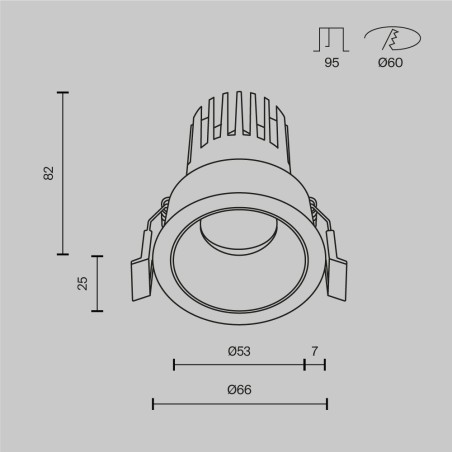 LED Recessed Ceiling Light Dip