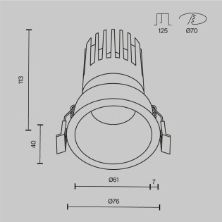 LED Recessed Ceiling Light Dip