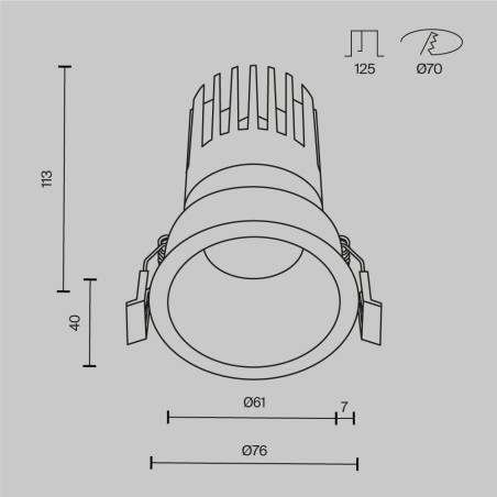copy of Empotrable de techo LED Round (7W)