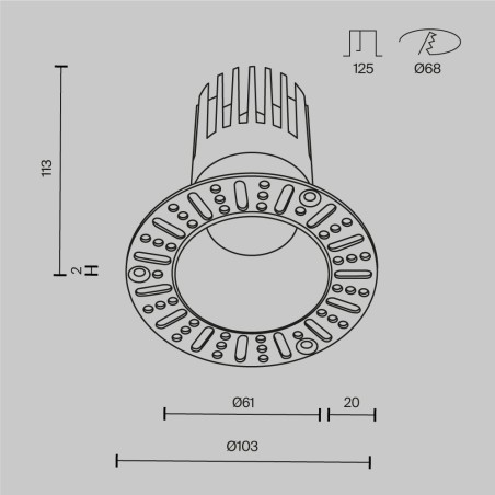 LED Recessed Ceiling Light Dip II
