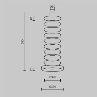 LED floor lamp Nuvem (19W)