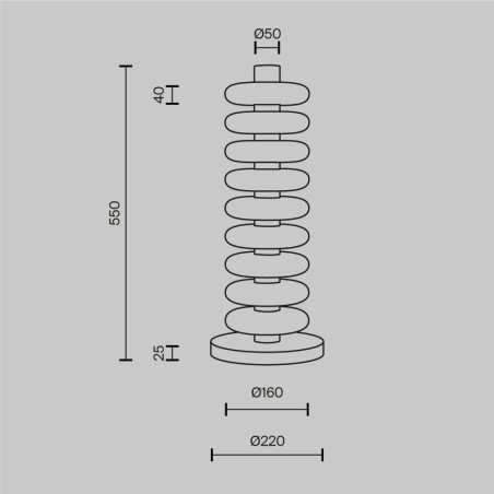 LED floor lamp Nuvem (19W)