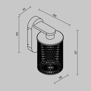 Outdoor LED Wall Lamp Latticea (6W)