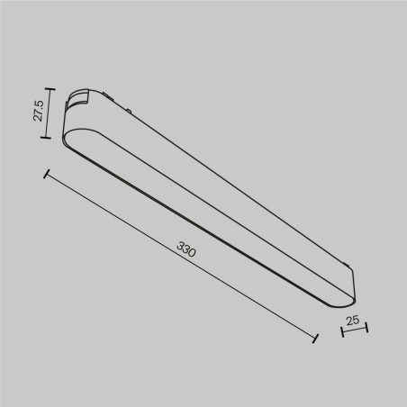 LED spotlight for magnetic rail Basis Radity (16W)