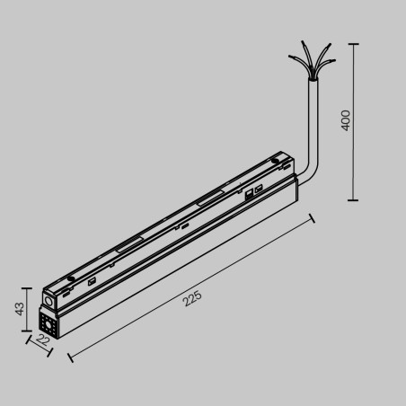 Power supply for magnetic recessed rail Exility