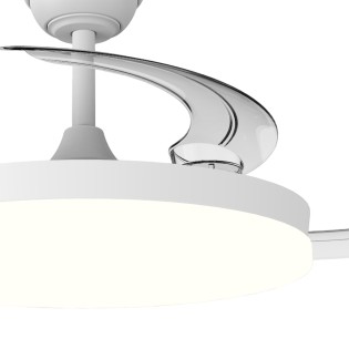 Ventilador LED con aspas retráctiles Zenit M Eco CCT Dim (45W)