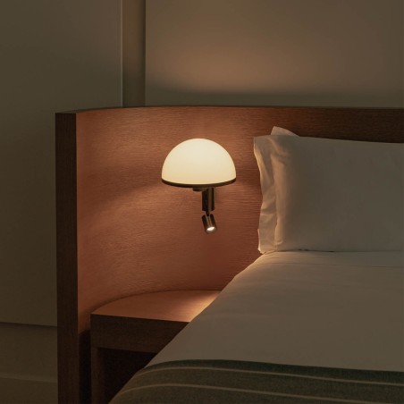 Wall lamp with LED reader Dome