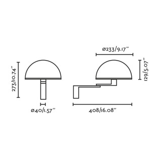 Dome Adjustable Wall Lamp