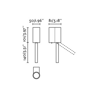 Wall lamp with LED reader Dante (5+3W)