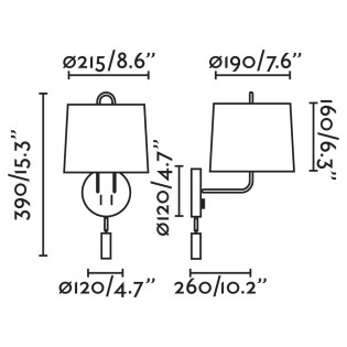 Wall Lamp with reader LED Montreal (3W)