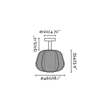 Nara Outdoor Ceiling Light