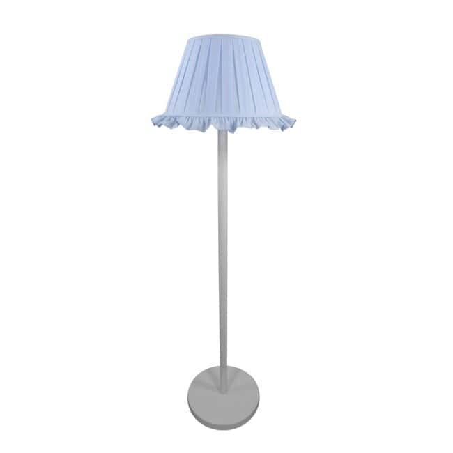 Floor Lamp With Classic Style Linen, Baby Blue Floor Lamp