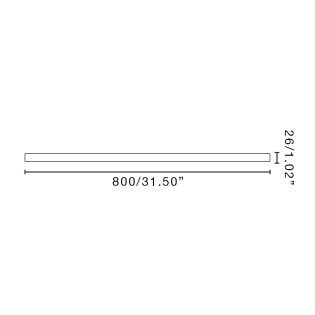 Downrod accessory 80cm. D26 universal