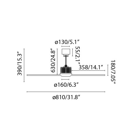 Just Fan S 3000K LED Ceiling Fan (16W)
