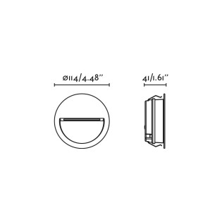 4CCT LED recessed wall light (3W)