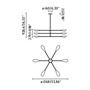 Ceiling Lamp Liggera (6 lights)