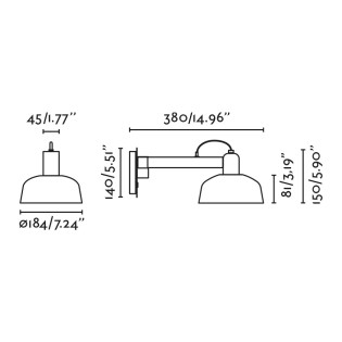 copy of Aplique de pared largo Tatawin Metal