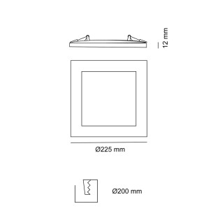 Downlight LED Extra Slim 20W (grau) - Wonderlamp